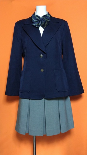 愛知県 国立。 愛知教育大学付属高等学校 制服 大きいサイズ ブレザー。スカート ブラウス 冬服 セット。