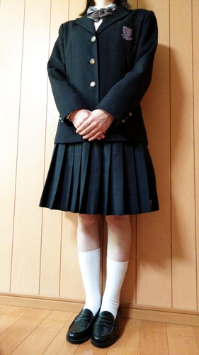 兵庫県 兵庫県立吉川（よかわ）高校冬服セット素敵なピンクラインスカート&ピンク基調ブラウス