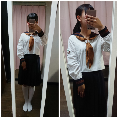 レプリカ 関東国際高等学校 冬セーラー服セット(本格的)超大きい