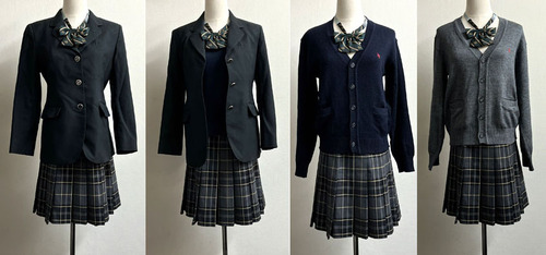  東京都　公立　上水高校　女子制服（ジャケット、スカート、カーディガン、ベスト、短パン、ジャージ上下）