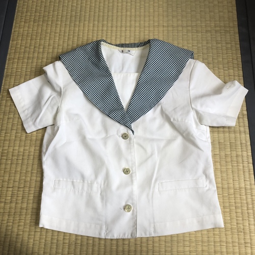 岡山県 極美品/岡山/就実/制服/夏服/シャツ/ブラウス/HANAE MORI/ハナエモリ/チェック/大人気