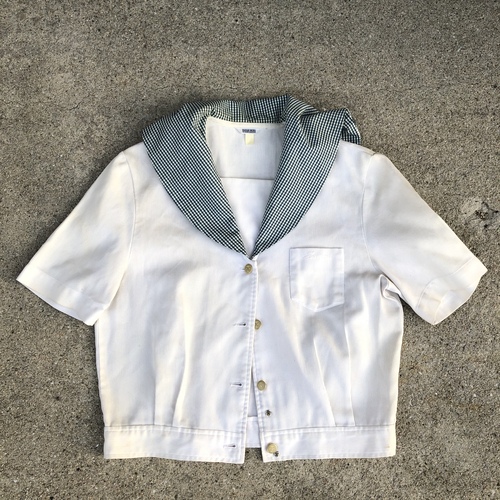 岡山県 美品/岡山/就実/制服/夏服/HANAE MORI/ハナエモリ/チェック/ブラウス/シャツ/大人気