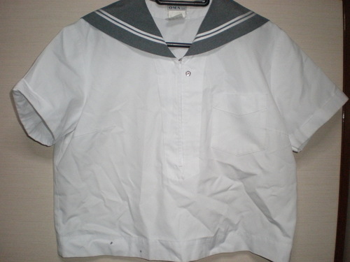  佐賀県佐賀市立思斉中学校　女子制服　セーラー服　夏用　　大きいサイズ