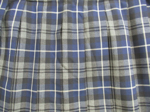 [不明] 5079　370　夏スカート Predichant 青＋グレー＋黒＋白 チェック柄