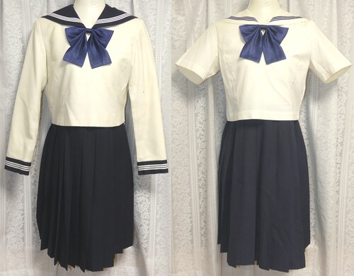福岡県 博多女子高校 冬セーラー服、夏セーラー服 6点セット