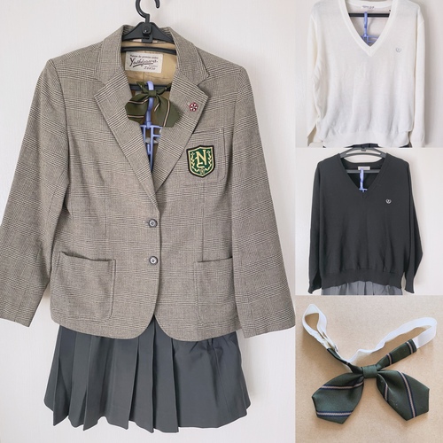 東京都 日本大学第二高校　校章付き　女子冬制服一式６点　美品