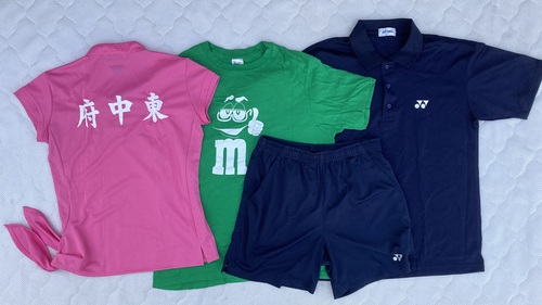  東京都立府中東高校　オリジナル　テニス部ユニフォームとクラスシャツ