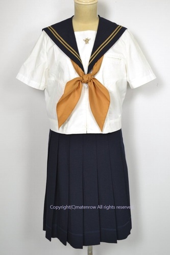  ●千葉県立 鎌ヶ谷西高等学校 セーラー夏服 前開き