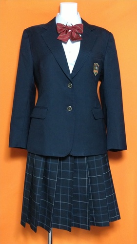 東京都 日野市立日野第二中学校 大きいサイズ 制服 ブレザー スカート ブラウス セット。