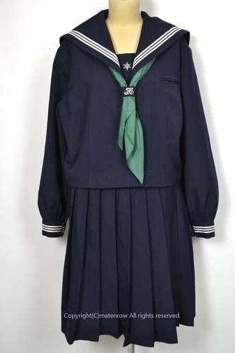  ●大size w87 千葉県３Line セーラー冬服