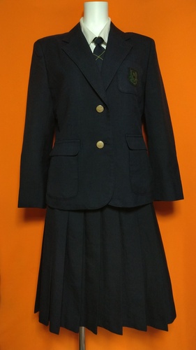 石川県 金沢西高等学校 制服 ブレザー スカート ブラス 冬服 セット。