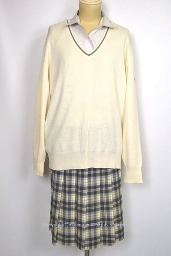  ●大size W81 東京都 共栄学園高等学校 夏スカート セーター