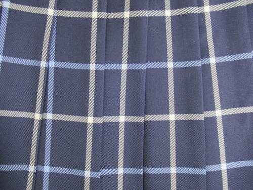[不明] 8720　480　冬スカート hiromichinakano 紺＋水色＋クリーム チェック柄