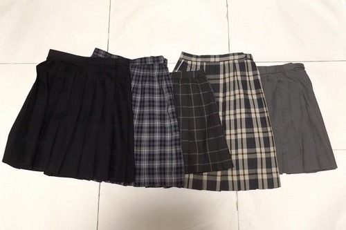 [不明] 東京、神奈川、静岡など 中学 高校制服 スカート5点セット（専修付属など）m1266
