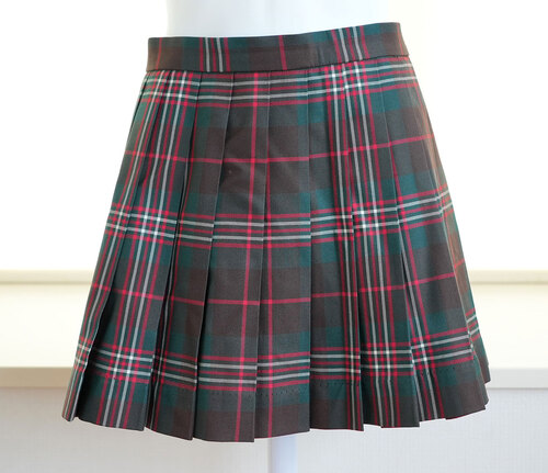  ▽岐阜県 中京高校 スカート 赤緑チェック（w63) 女子制服卒業生の保管品