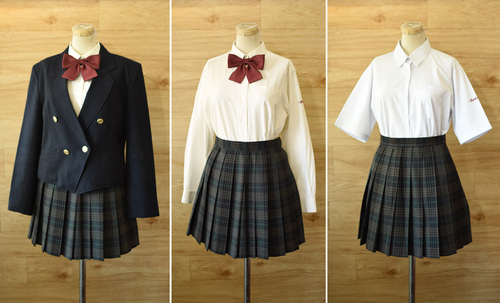  b■茨城県立土浦第三高等学校 女子ミニスカートブレザー制服■57