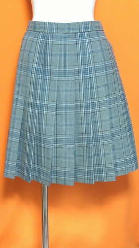 東京都 私立 目黒学院中学校高等学校 美品制服 大きいサイズ チェックミニスカート 夏物。