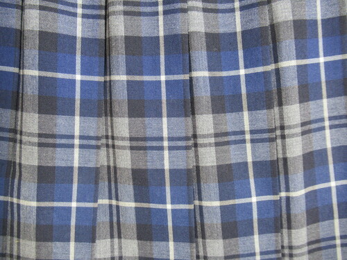 [不明] 9241　340　夏スカート Predichant グレー＋青＋黒 チェック柄