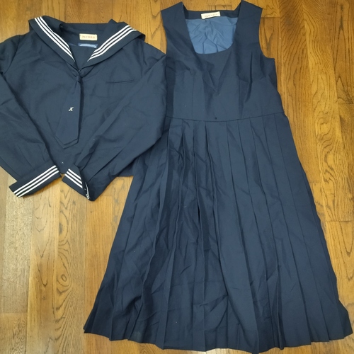 [不明] 学校名不明　セーラー服　ジャンパースカート（冬用）　計2枚　【K078】