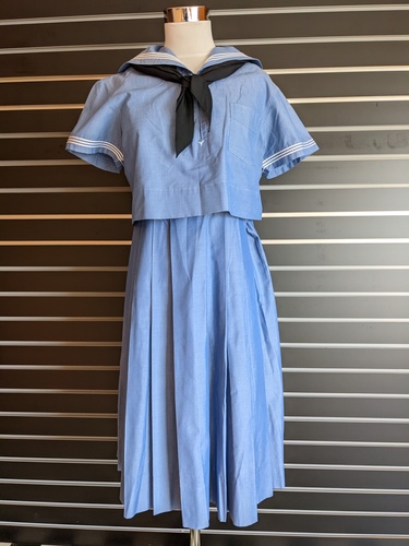 福岡県 福岡女学院　夏服　3点　セーラー　ジャンパースカート　スカーフ