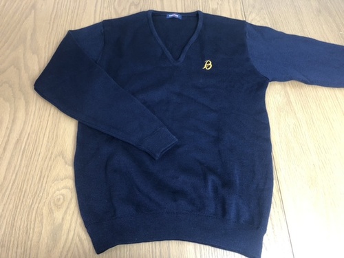 [不明] セーターニット　刺繍　制服 VONTOP　L 22-1105-01