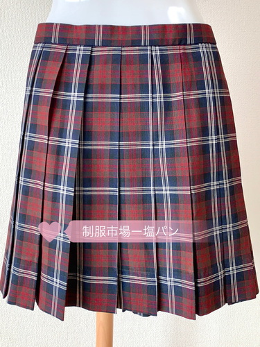 神奈川県 城郷高校　スカート　チェック柄　大きなサイズ