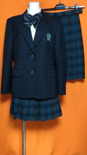 埼玉県 入間向陽高等学校 大きいサイズ 制服 ブレザー。ミニスカート ブラウス ミニスカート  冬服 セット。