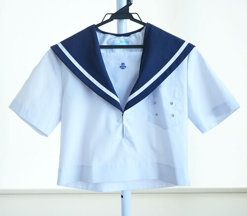  ▽愛知県 高浜市立南中学校 夏服セーラー服（サイズ160A）その1 女子制服卒業生の保管品