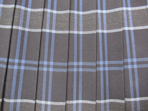 [不明] 0765　390　夏スカート KANKO 黒＋青＋水色 チェック柄