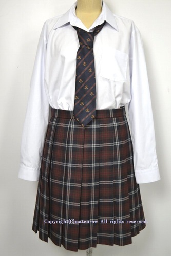  ●大size w80 神奈川県立 城郷高等学校 冬スカート ネクタイ