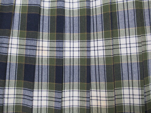 [不明] 1573　360　夏スカート スクールタイガー 緑系＋紺＋白 チェック柄