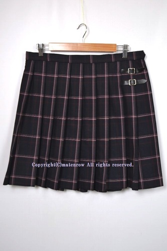  ●大size w82 埼玉県 東野高等学校 冬スカート 飾りベルト付き