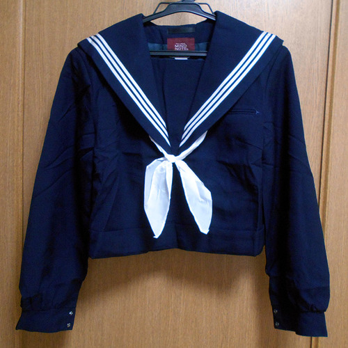 福岡県 京都高校 富士ヨット MINDNOTE 大きいサイズ 紺 冬服 制服 セーラー服 上衣