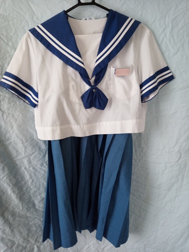 熊本県 青色系　おおきなサイズの夏服上下