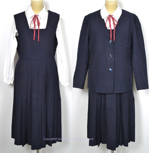 東京都 青梅第三中学校 襟なしブレザー冬服 大きめサイズ