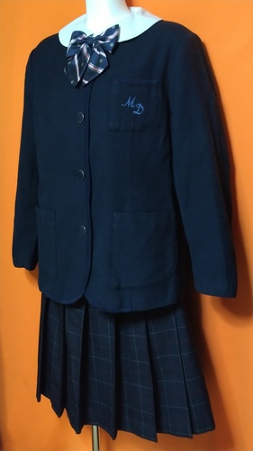 宮崎県 旭進学園 宮崎第一中学高等学校 大きいsize ジャケット スカート ブラウス 冬服。