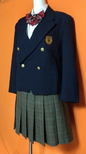 東京都 八王子実践高等学校 M.YURIKO大きいサイズ  制服 ブレザー スカート ブラウス 冬服 セット。