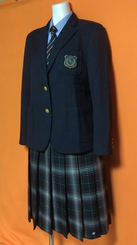 兵庫県 (女子校)園田学園中学校高等学校  大きいsize ブレザー スカート ブラウス 冬服。