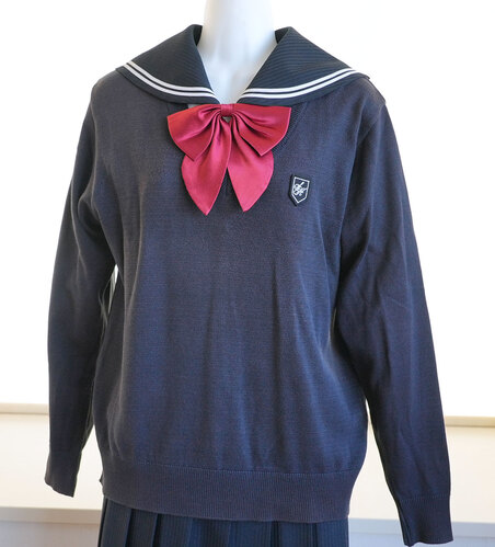  ▽埼玉県 栄東中学校 セーター(サイズL相当) その2 女子制服卒業生の保管品