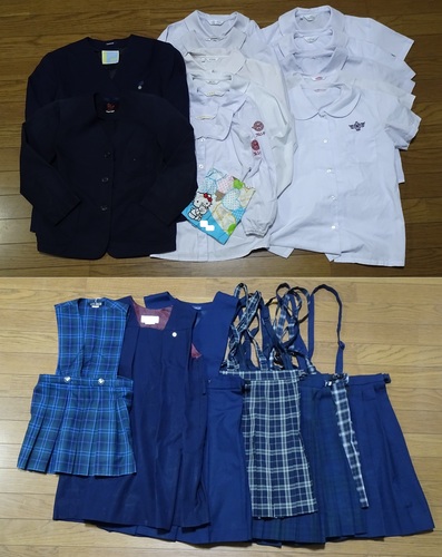 [不明] 12-51E☆幼稚園・小学生サイズMIXセット　イートンブレザー・吊りスカート・ジャンパースカート
