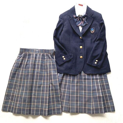 千葉県 松戸国際高等学校　女子制服　ブレザー　スカート　リボン　セット