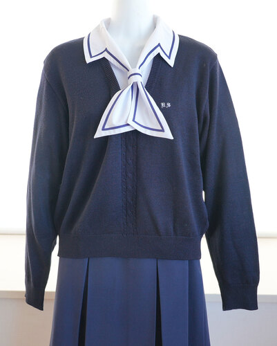  ▽大阪府 金蘭千里中学高校 セーター（サイズL）女子制服卒業生の保管品