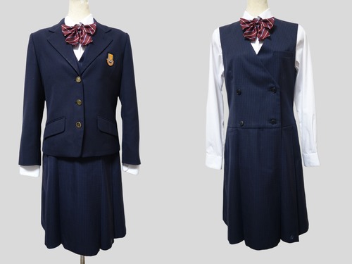 I686/(中古)兵庫県 舞子中学校 稲美中学校 女子制服6点 /旧制服/LL/