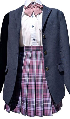 岡山県 倉敷翠松高校 女子制服　Ｍサイズ　冬服上下セット　卒業生保管品　3点セット　リボン有り 制服市場 - 検索結果