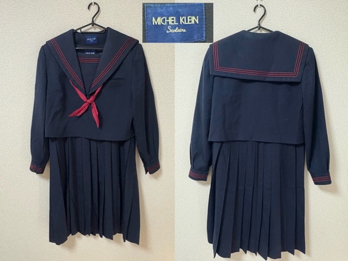 [�s��] �yMICHEL KLEIN���zW83 �~�� �Z�[���[�� �Z�b�g �O�{�^�� �ԃ��C�� �X�J�[�t ���q���� ���w�Z ���Z