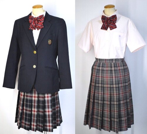 東京都 関東第一高校の女子制服(旧型)セット 冬スカート2種 灰色と緑色のスカート 東京都 関東第一高校の女子制服(旧型)セット 冬スカート2種 灰色