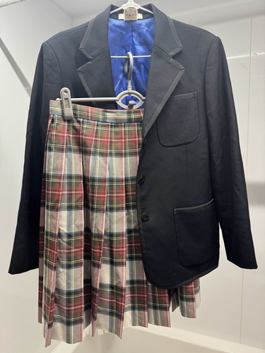 �������� �_���w���@�w��i�㉺�Q�_�Z�b�g�@�u���U�[�@�ԁE�΁E���E�s���N�̃`�F�b�N���X�J�[�g�@�v���[�c�X�J�[�g