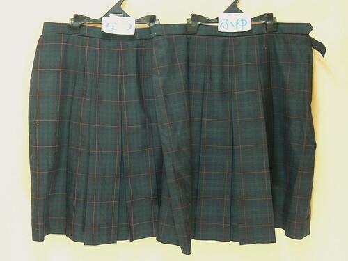 [�s��] ��75��������T�C�Y�@�l�C�r�[�O���[���`�F�b�N���@���F�ΐF�i�q���@�v���[�c�X�J�[�g�@�Q���Z�b�g