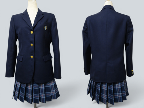 大阪府 811◆大阪府立 港高校◆(現行制服)ブレザー&チェックスカート(夏)◆L・W66