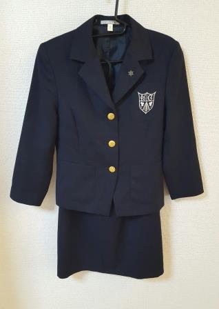 [不明] 甲南女子大学 制服 スーツ 裏地付きスカート